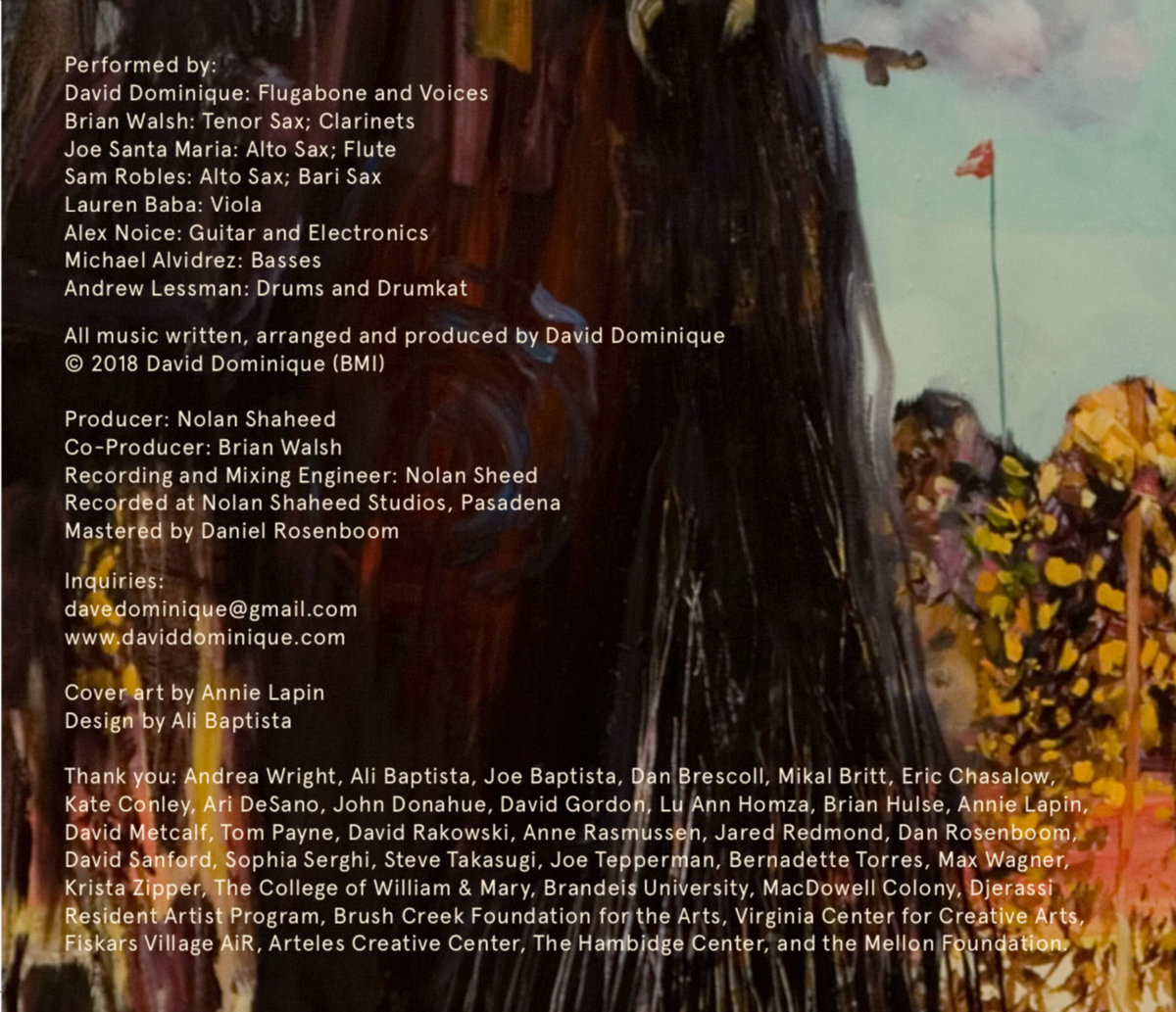 Mask liner notes